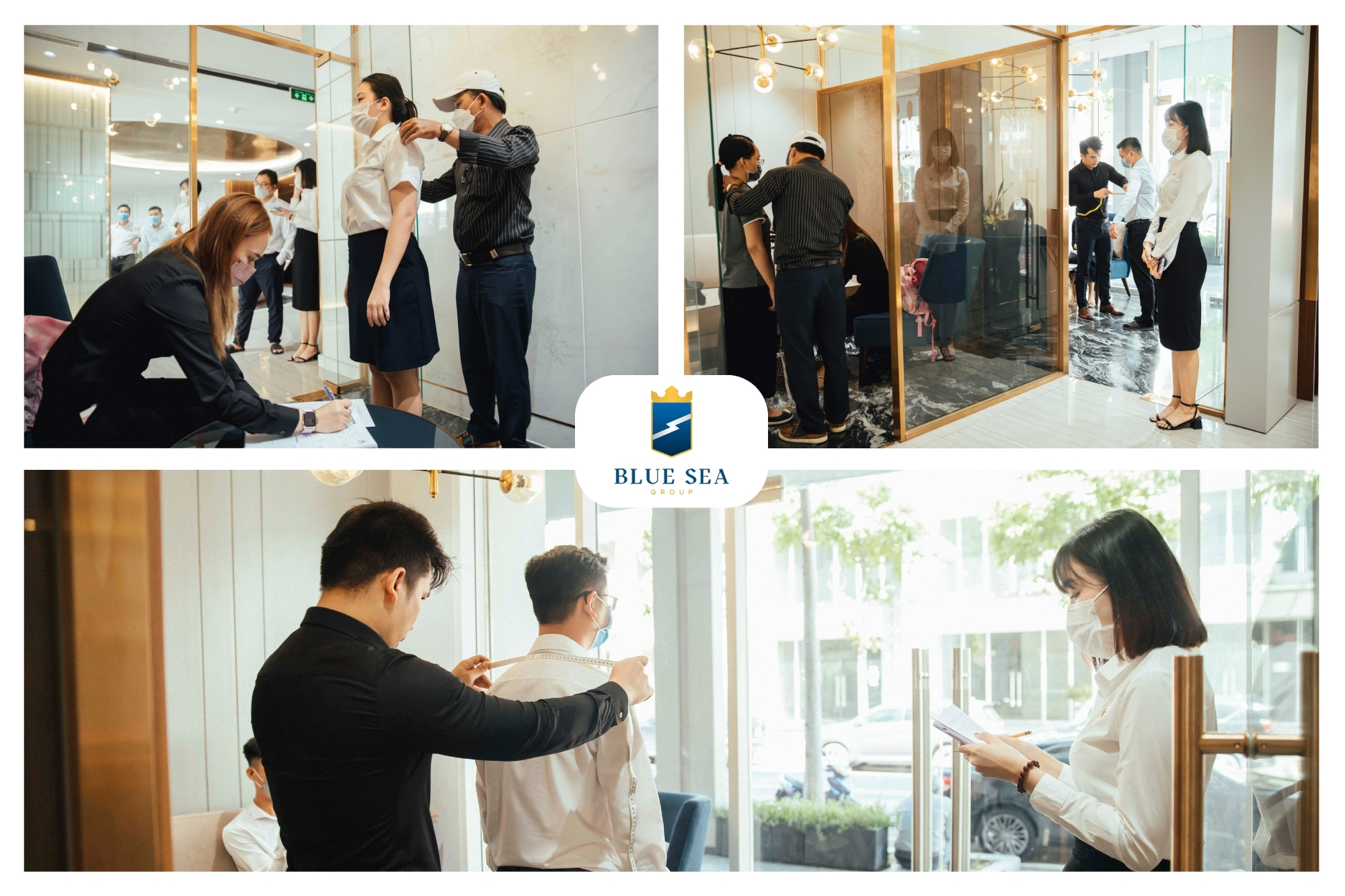 Phóng sự đo may đồng phục của Mon Amie tại cty  Blue Sea Group
